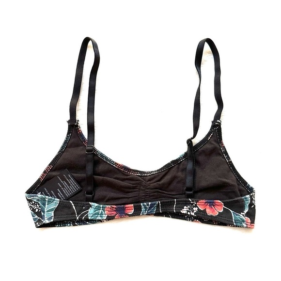 🔴 5 for $10 Out From Under Urban Outfitters Floral Black Cotton Bralette XS - Picture 3 of 7